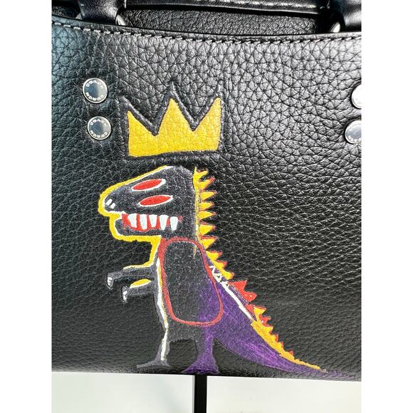 Coach X Jean-Michel Basquiat Dinosaur Rogue Slim Briefcase Bag 7053 - Picture 3 of 11